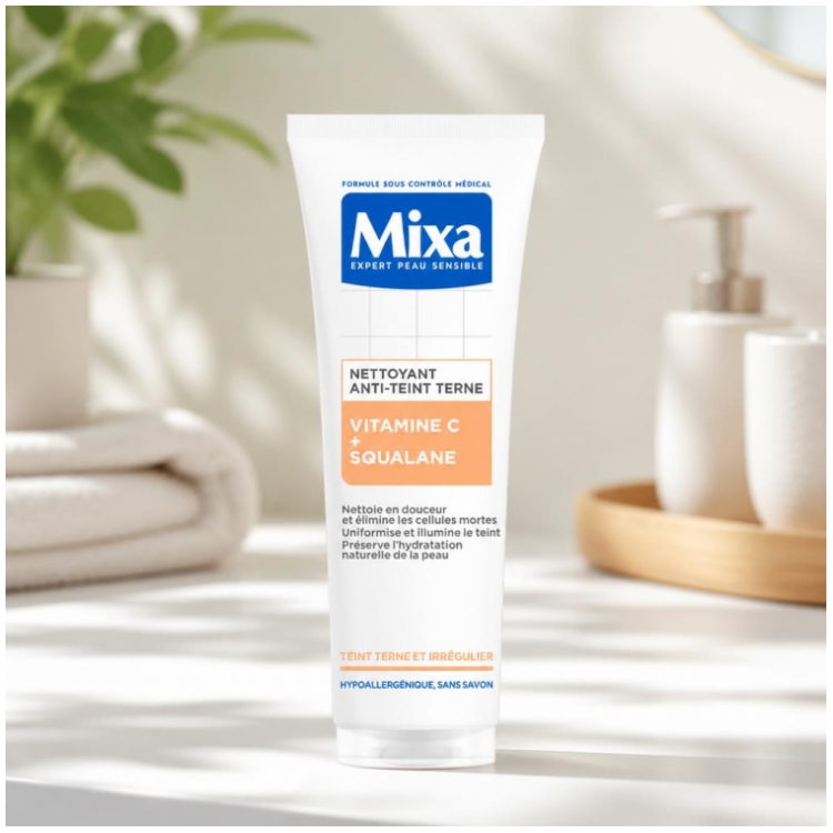 Mixa Nettoyant Confort Anti-Grise Mine Vitamine Cg + Squalane - 150 ml — vue 2