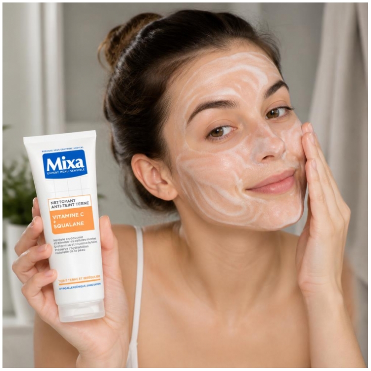 Mixa Nettoyant Confort Anti-Grise Mine Vitamine Cg + Squalane - 150 ml — vue 3