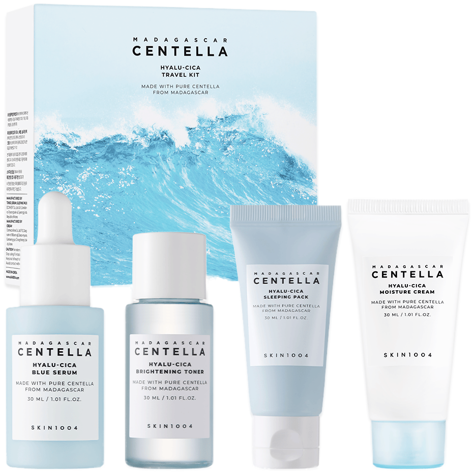 SKIN1004 Madagascar Centella Hyalu-Cica Travel Kit - 4 x 30 ml