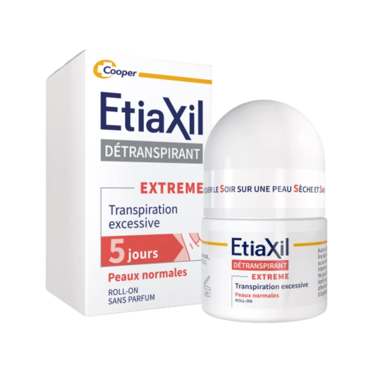 Etiaxil Détranspirant Extrême Aisselles Peaux Normales Roll-on 15 ml