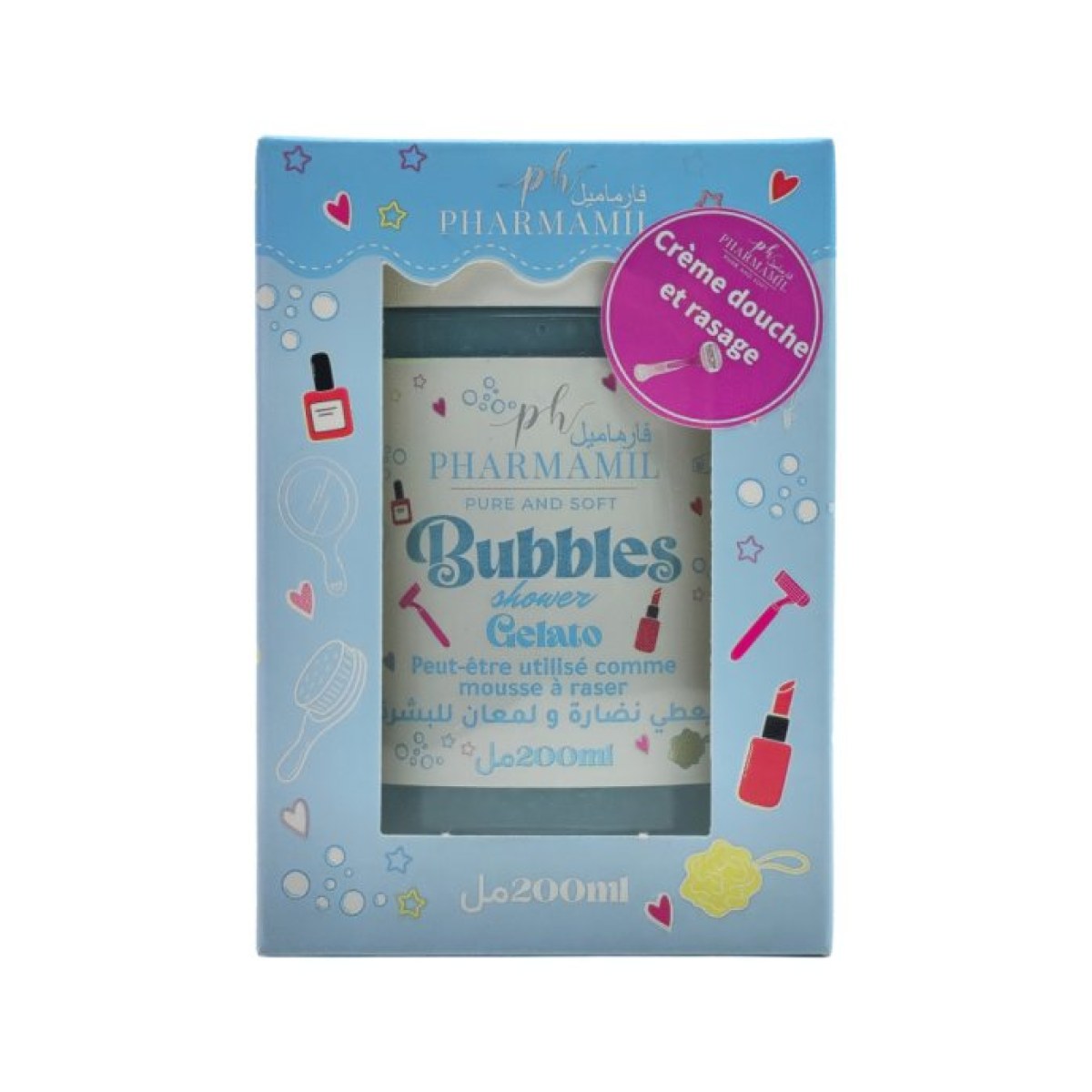 Pharmamil Bubbles Shower Gelato 200 ml (variante bleue)