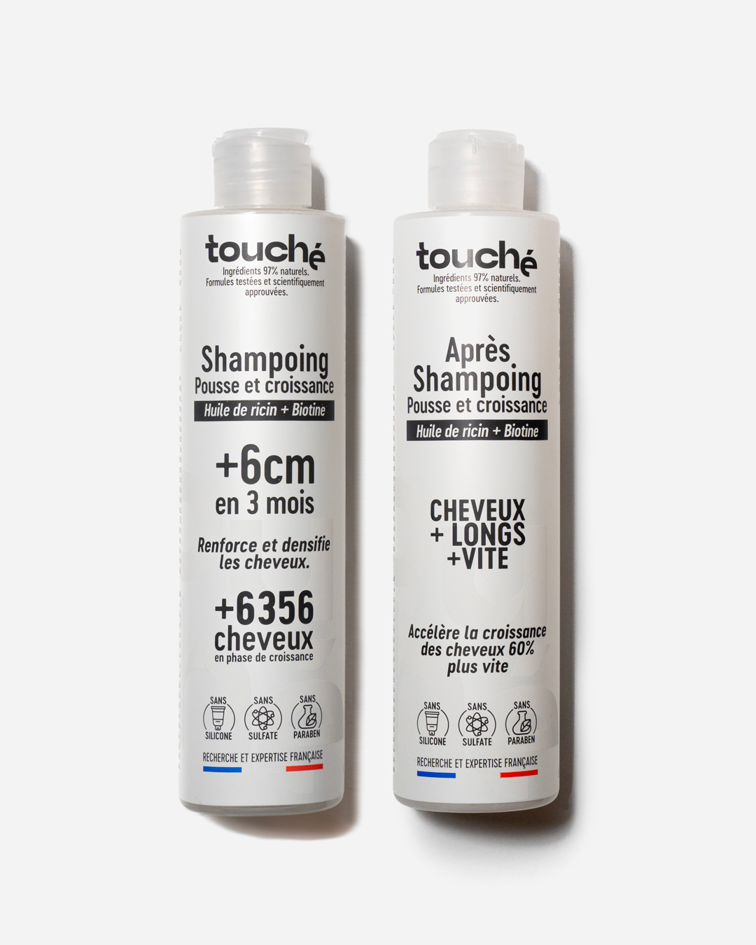 Touché Pack Shampooing et Après-Shampooing Pousse et Croissance 250 ml + 250 ml
