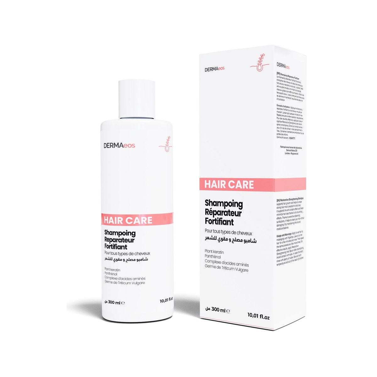 Dermaeos Hair Care Shampoing Réparateur Fortifiant 300 ml