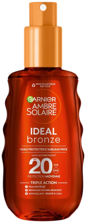 GARNIER Ambre Solaire Ideal Bronze Huile Protectrice SPF20 150ml — vue 2