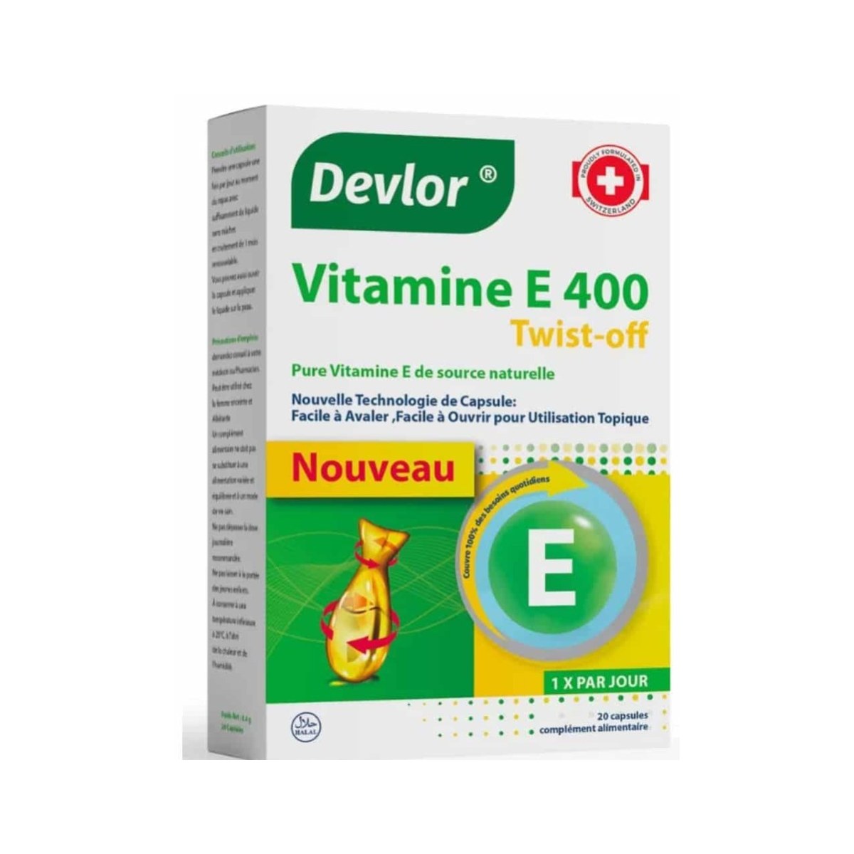 Devlor Vitamine E 400 Twist-Off - 20 capsules