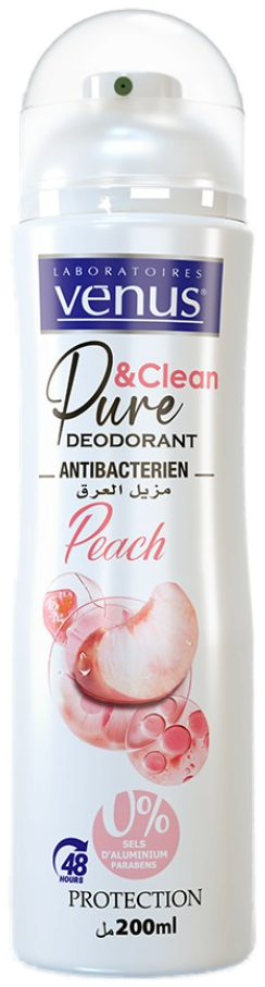 VENUS Pure&Clean Deodorant Antibacterien Peache 200 ml — vue 2