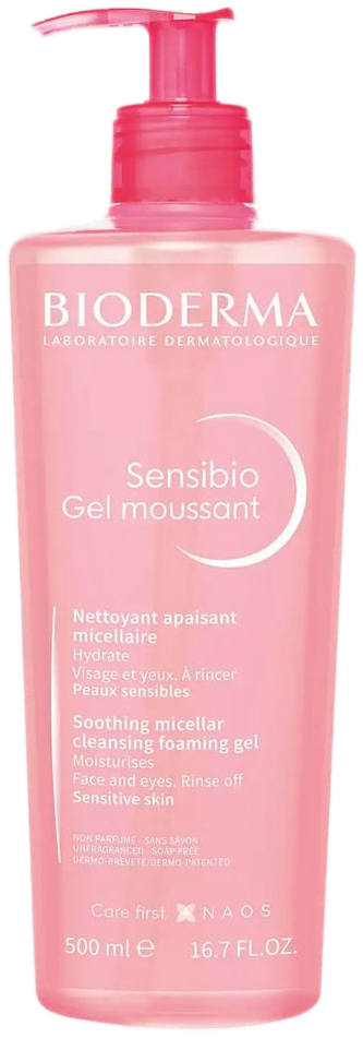 Bioderma Sensibio Gel Moussant - Gel Nettoyant Apaisant 500 ml