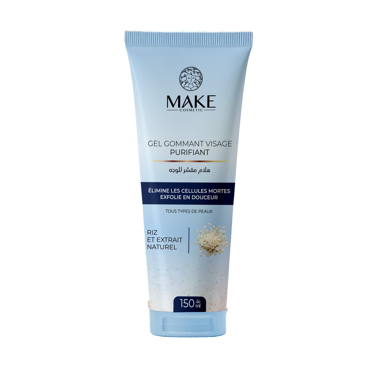 Make Cosmetic Gel Gommant Visage Riz et Extraits Naturels 150 ml