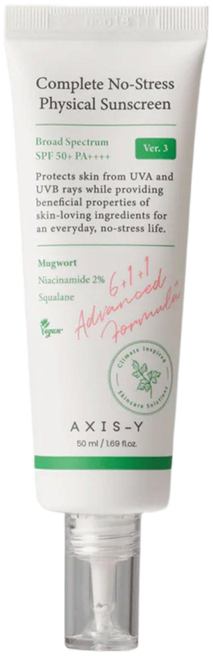 Axis-Y Complete No-stress Physical Sunscreen V.3 SPF 50+ Pa++++ 50 ml