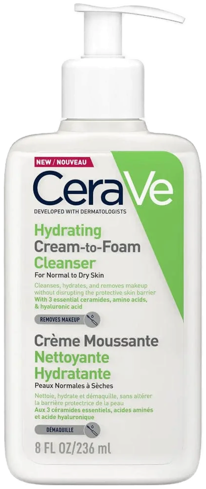 CeraVe Crème Moussante Nettoyante Hydratante 236 ml