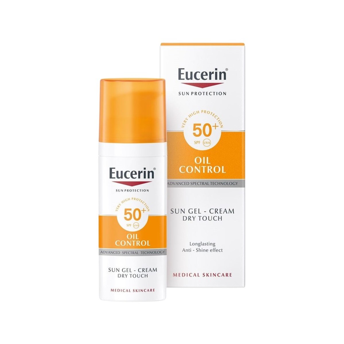 Eucerin Sun Oil Control SPF50+ Gel-Crème Toucher Sec Visage 50 ml