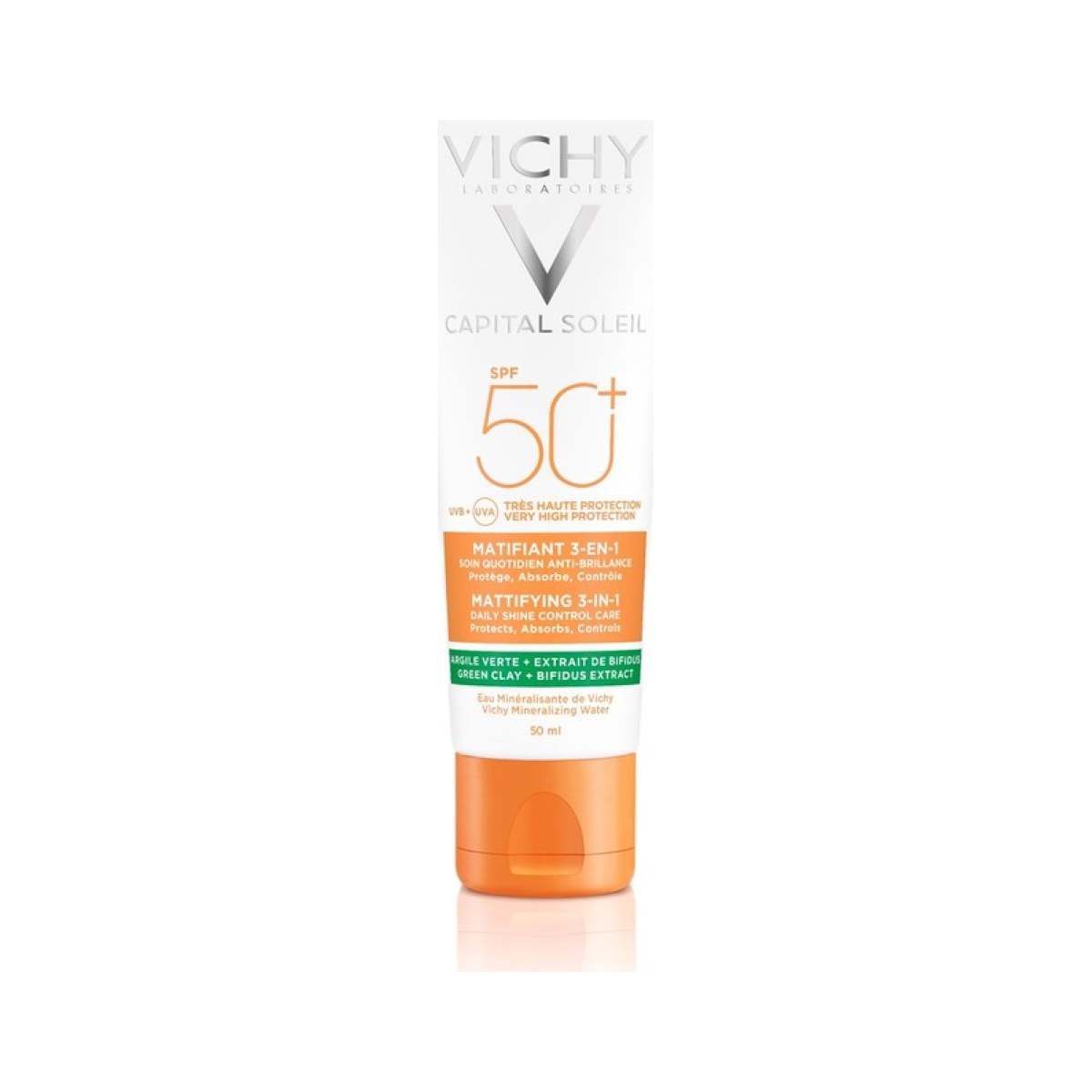 Vichy Capital Soleil Crème Solaire Matifiante 3-en-1 Argile SPF50+ 50 ml